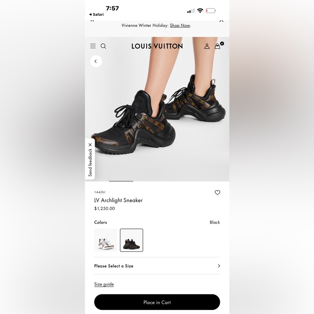 Louis Vuitton, black and brown archlight sneaker - Picture 12 of 12